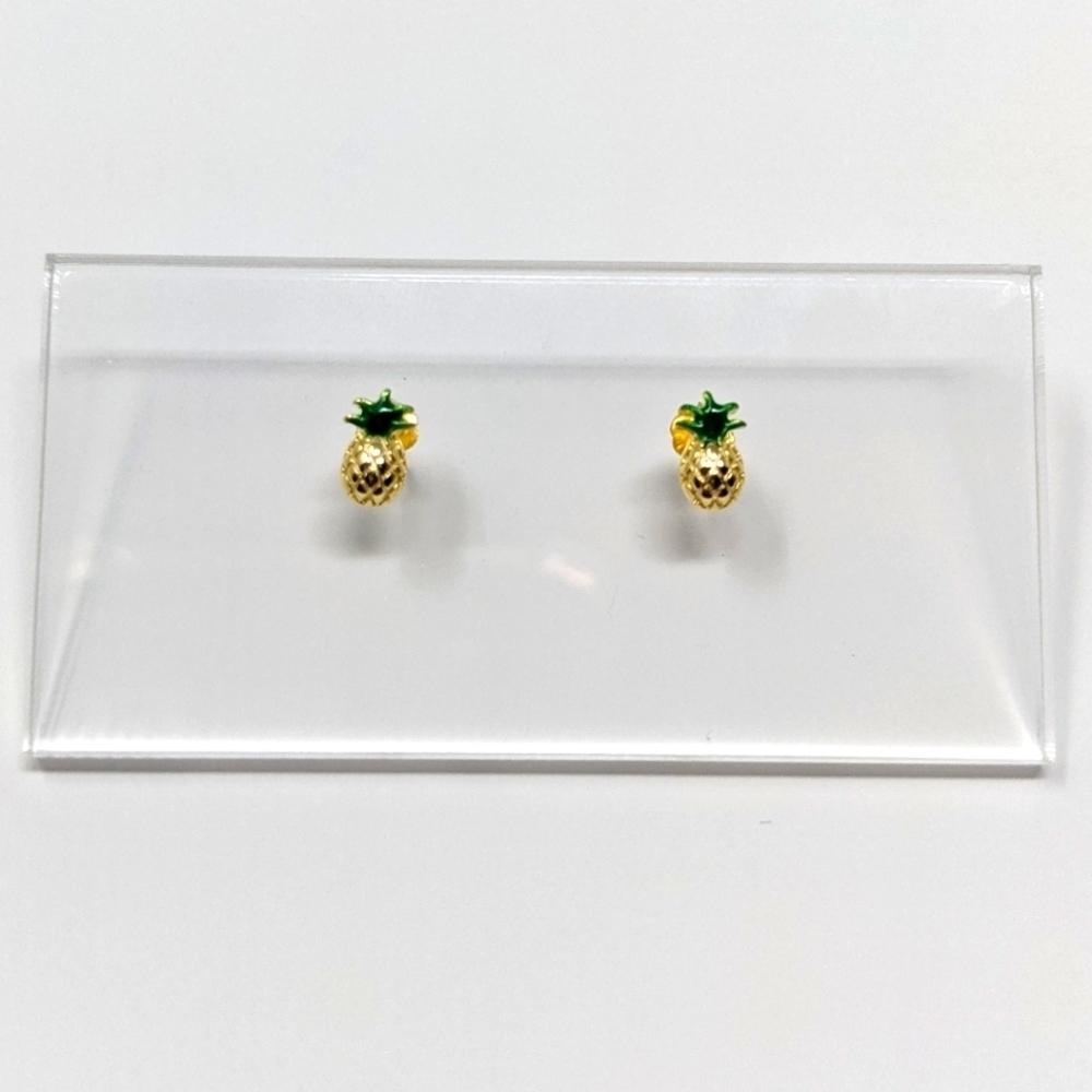 Pineapple sterling silver stud earrings
